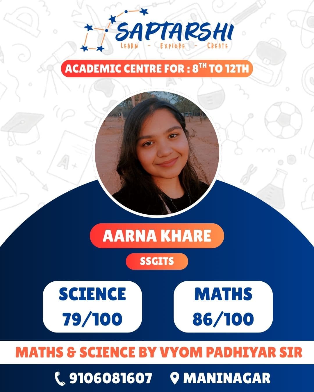 Saptarshi Education student result highlight 3